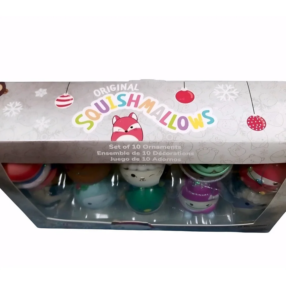 NIB!‎ Squishmallows Christmas Ornament Set of 10 Cam Avery Zozo Fifi Hans 17850